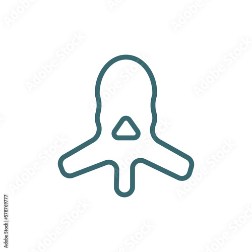 vertebra icon. Thin line vertebra icon from medical and healthcare collection. Outline vector isolated on white background. Editable vertebra symbol can be used web and mobile