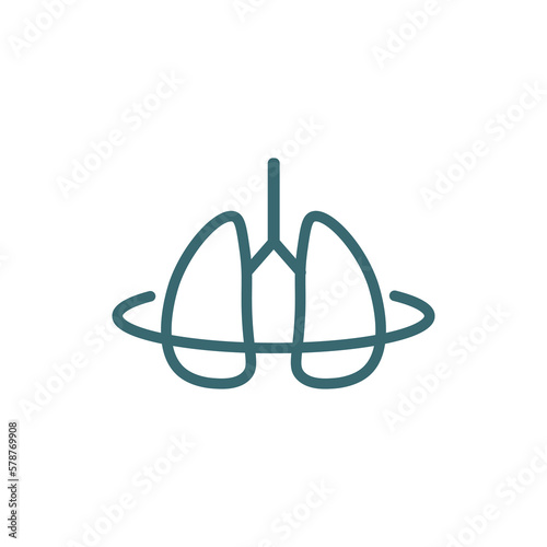 breath control icon. Thin line breath control icon from medical and healthcare collection. Outline vector isolated on white background. Editable breath control symbol can be used web and mobile