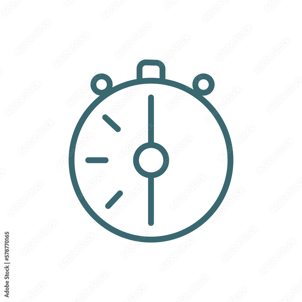half hour icon. Thin line half hour icon from technology collection. Outline vector isolated on white background. Editable half hour symbol can be used web and mobile half hour icon. Thin line half hour icon from technology collection. Outline vector isolated on white background. Editable half hour symbol can be used web and mobile
