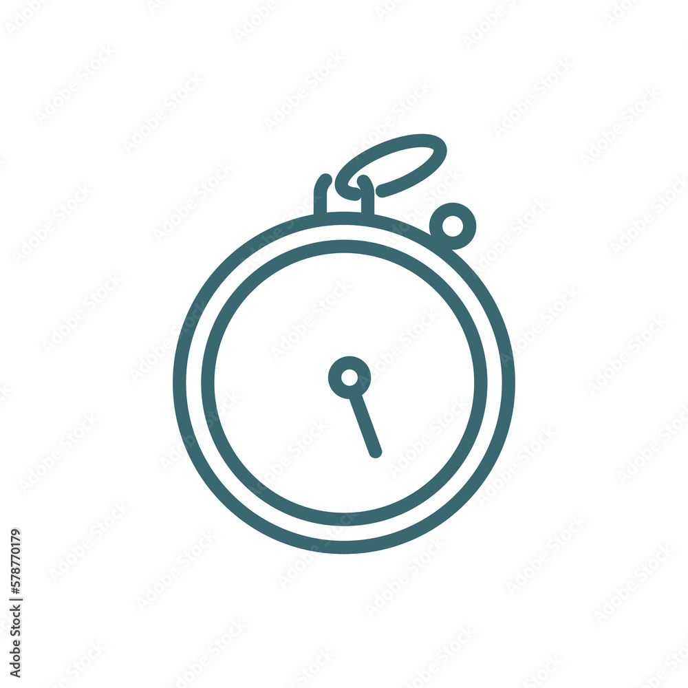 stopwatch running icon. Thin line stopwatch running icon from technology collection. Outline vector isolated on white background. Editable stopwatch running symbol can be used web and mobile stopwatch running icon. Thin line stopwatch running icon from technology collection. Outline vector isolated on white background. Editable stopwatch running symbol can be used web and mobile