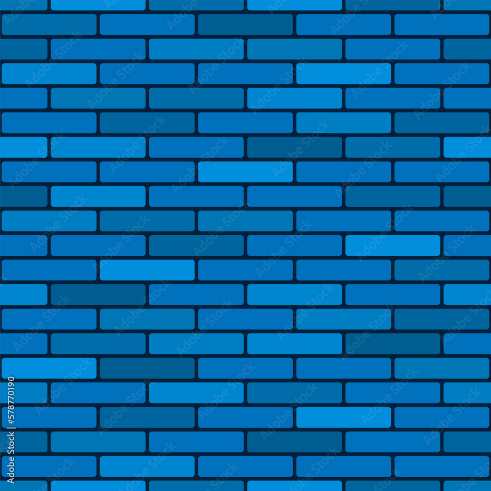 Blue brick wall. Cute seamless pattern. Vector simple flat graphic illustration. Texture. Blue brick wall. Cute seamless pattern. Vector simple flat graphic illustration. Texture.