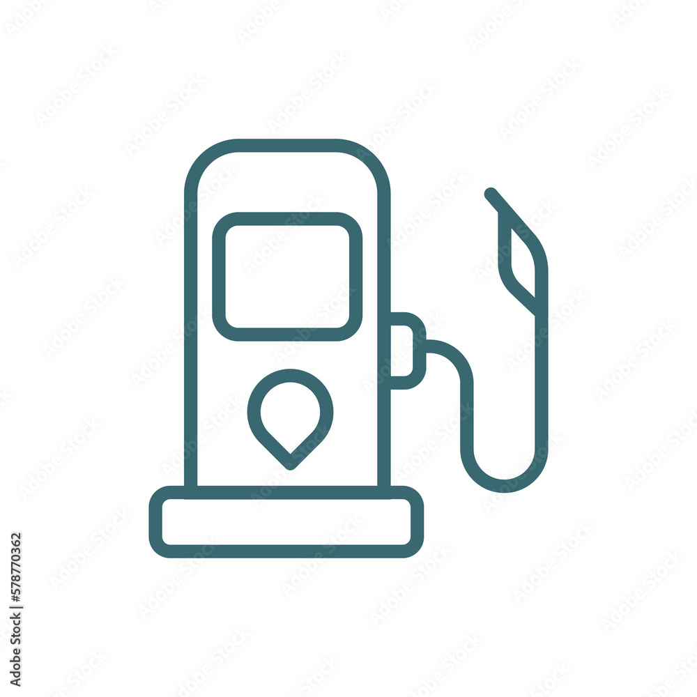 petrol station icon. Thin line petrol station icon from transportation collection. Outline vector isolated on white background. Editable petrol station symbol can be used web and mobile petrol station icon. Thin line petrol station icon from transportation collection. Outline vector isolated on white background. Editable petrol station symbol can be used web and mobile