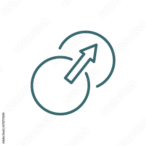 transition icon. Thin line transition icon from transportation collection. Outline vector isolated on white background. Editable transition symbol can be used web and mobile