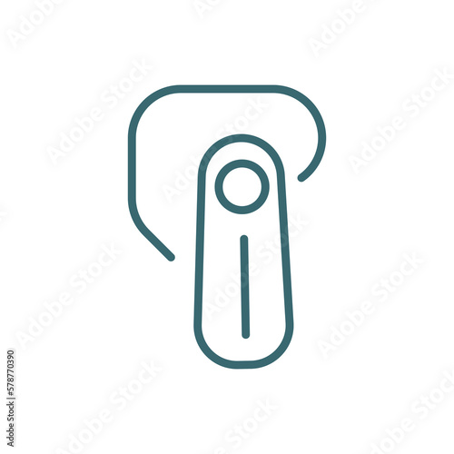 hands free device icon. Thin line hands free device icon from transportation collection. Outline vector isolated on white background. Editable hands free device symbol can be used web and mobile