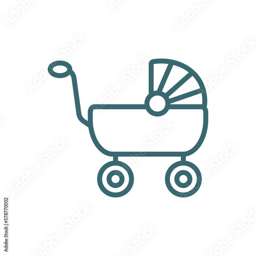 babysitter icon. Thin line babysitter icon from transportation collection. Outline vector isolated on white background. Editable babysitter symbol can be used web and mobile