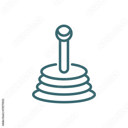 gearshift icon. Thin line gearshift icon from transportation collection. Outline vector isolated on white background. Editable gearshift symbol can be used web and mobile