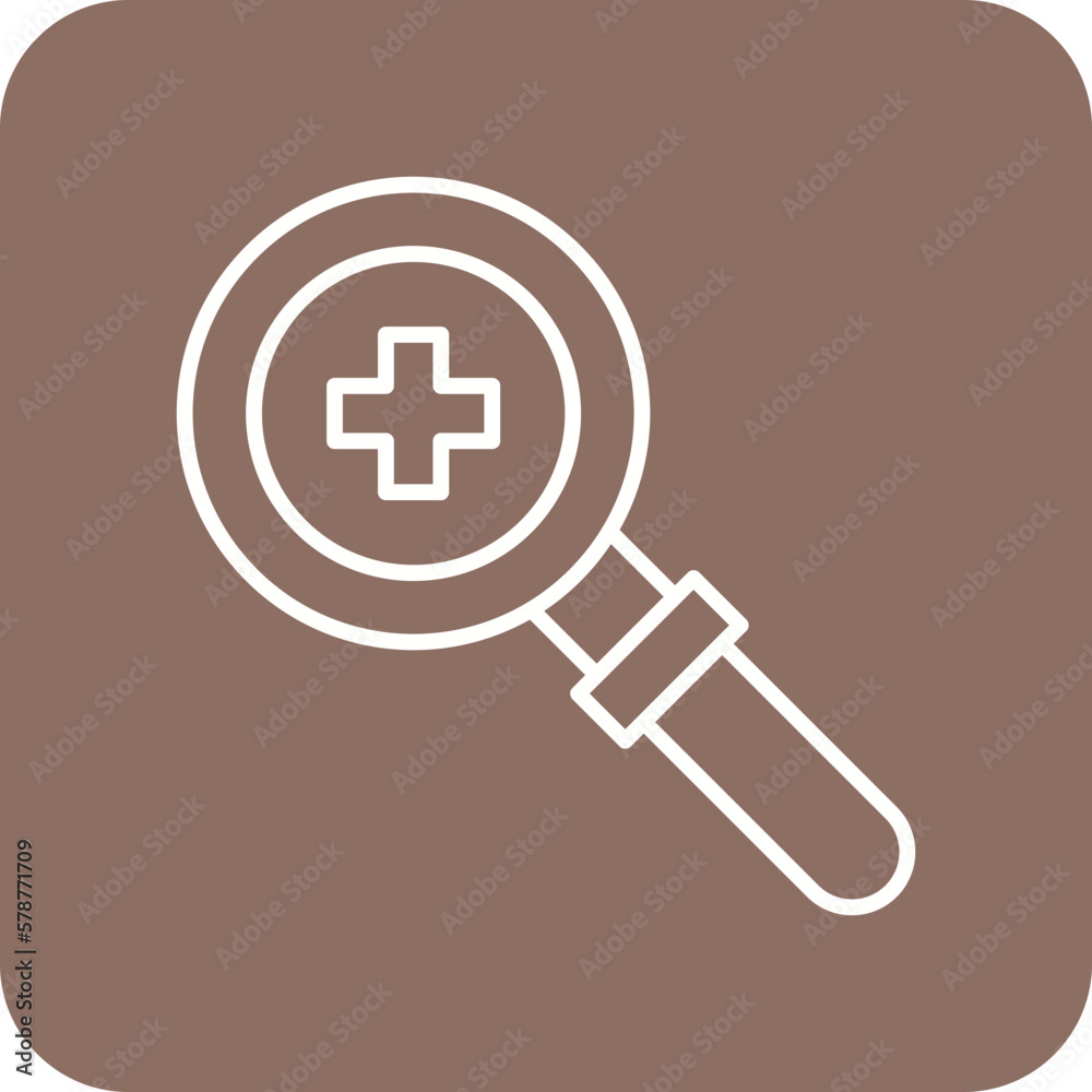 Obraz premium Zoom In Multicolor Round Corner Line Inverted Icon