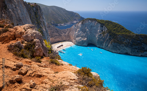 Navagio bay or Shipwreck beach. Greek island Zakynthos