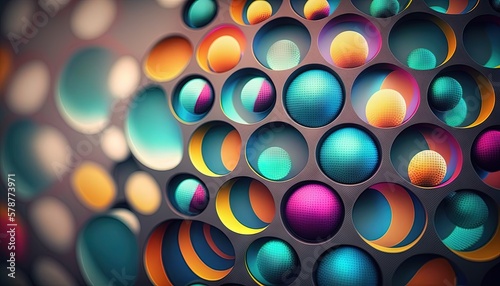  a colorful abstract background with circles of different sizes and colors. generative ai