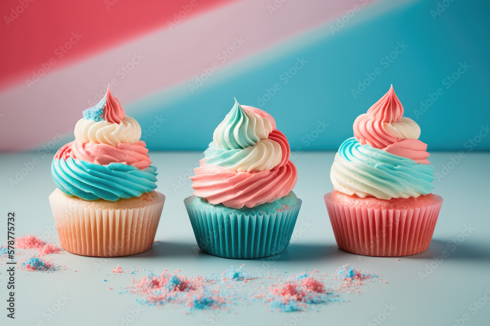 patriotic red white and blue cupcakes made by generative ai patriotic red white and blue cupcakes made by generative ai