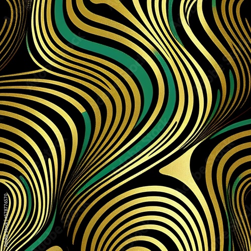 Gold and Green abstract background