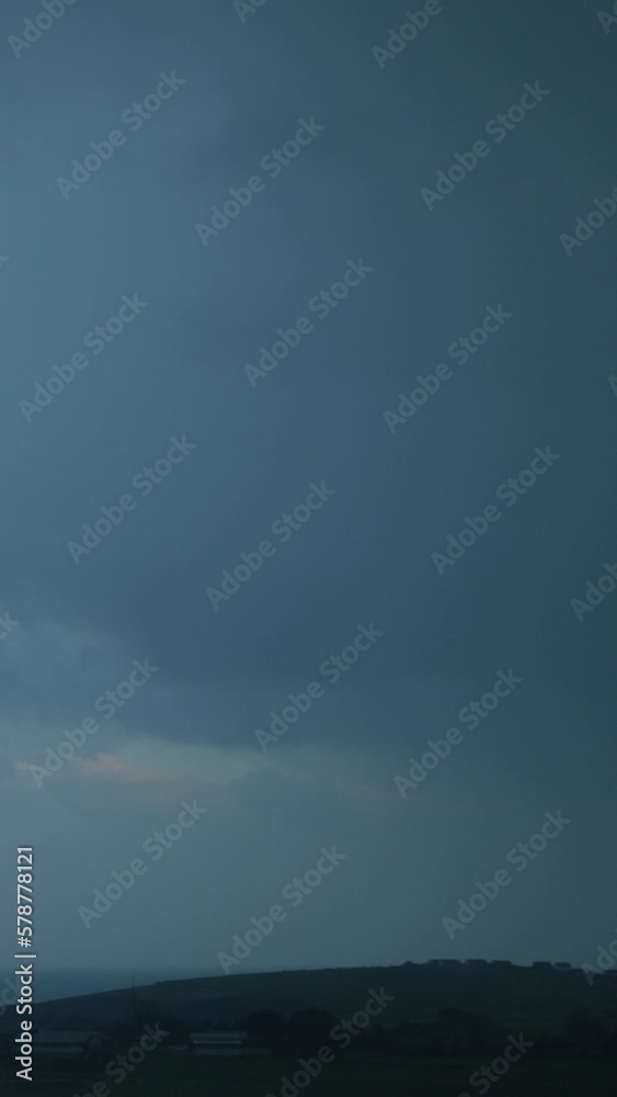 Irish dark morning sky timelapse, coastal countryside. Vertical video. Irish dark morning sky timelapse, coastal countryside. Vertical video.