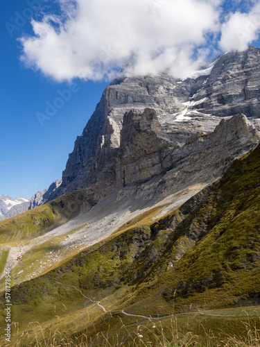 hiking in the mountains