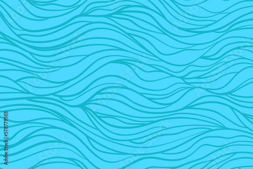 Monochrome wave pattern. Colorful wavy background. Hand drawn lines. Stripe texture. Doodle for design. Line art. Colored wallpaper