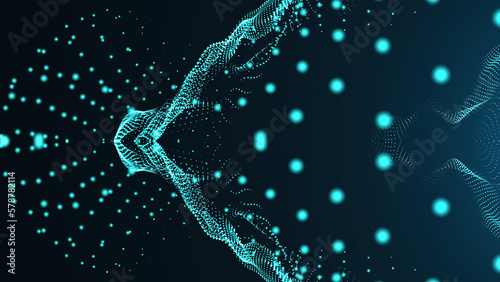 Abstract dot particle background. we can use these presentation gradient dot as cool background.