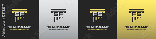 Letter FS or SF Lawyer Logo, suitable for any business related to lawyer with FS or SF initials.