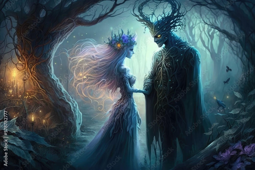 Digital art. Fantasy art, Wallpaper. A tale of forbidden love between a