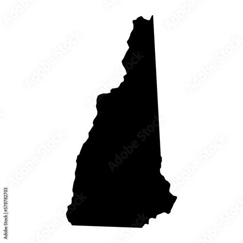 New Hampshire map, united states of america. Flat concept icon symbol vector illustration