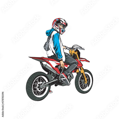 Vector motocross racing shirt design