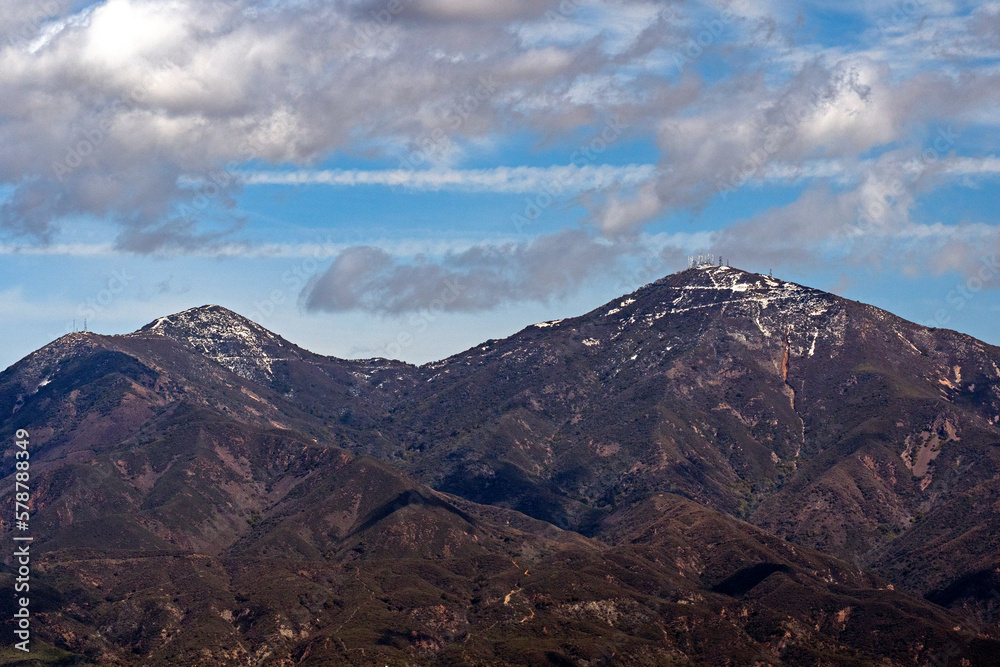 Saddleback Mountain In Orange County With A Dusting Of Snow