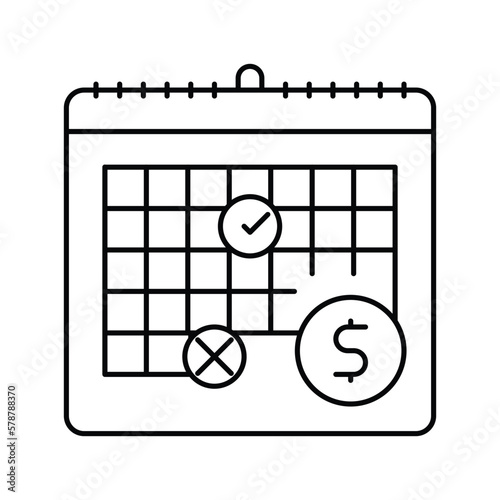 early repayment line icon vector illustration