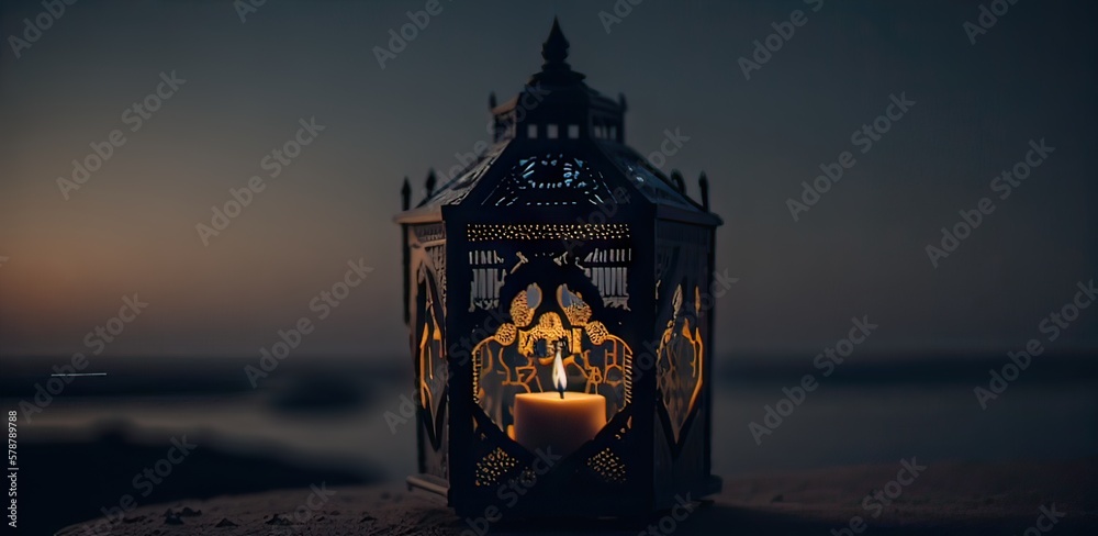  closeup of Ramadan lanterns Ramadan Kareem	
