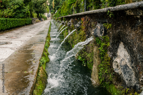 Fountains at Villa in Tivoli, Italy