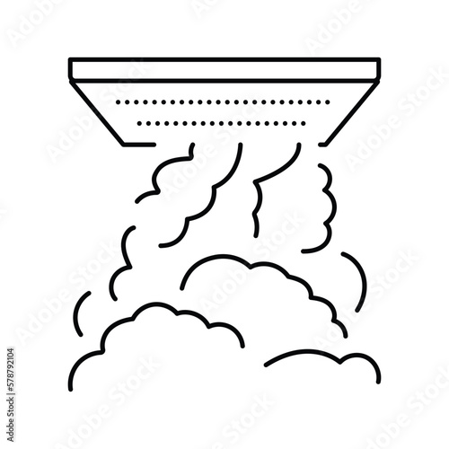 smoke filtration line icon vector illustration