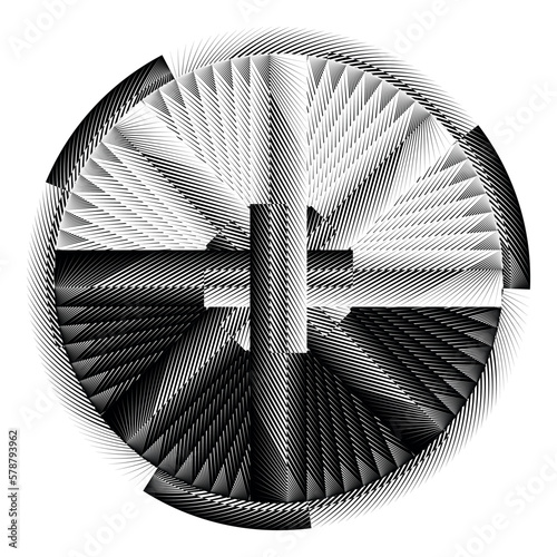 abstract circle black and white background