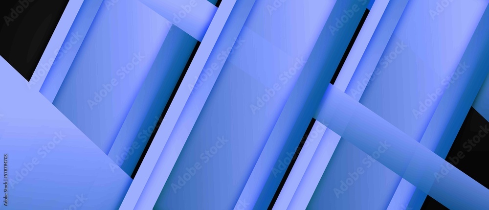 Obraz premium Illustration of a Stunning blue and Black Geometric Banner Background