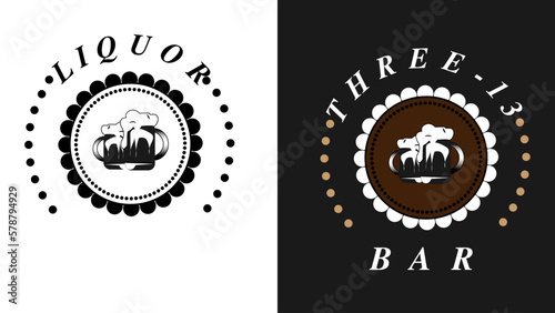 logo that use for bar & restaurant. beautiful and unique logo.