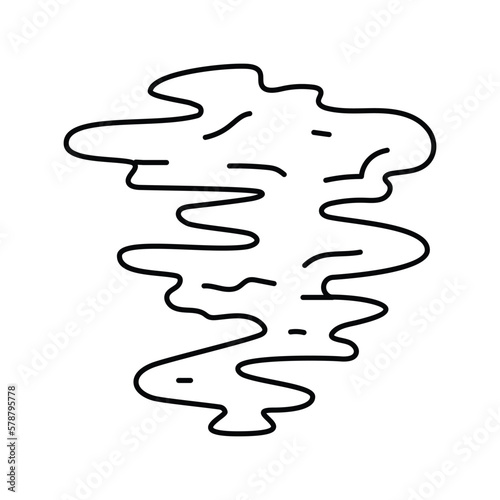 stench smell line icon vector illustration