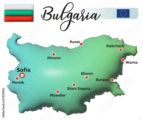 Bulgarien, Fläche und Flagge