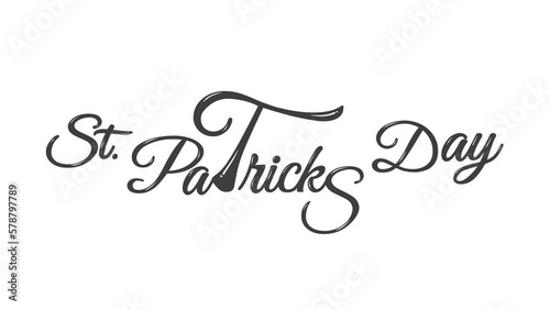 St Patricks Day, St Patricks Day Greeting Card. Animation St Patrick’s Day. Patrick Day Animated. shop, discount, sale, flyer, decoration. Lettering style. 17 March. photo