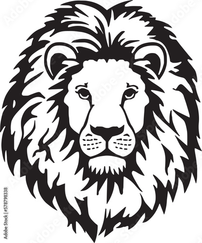 Lion head, lion face vector Illustration, on a isolated background, SVG