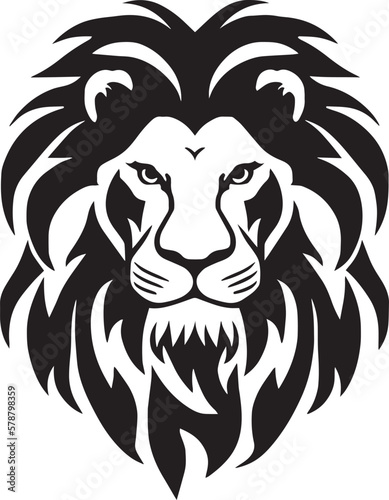 Lion head logo icon, lion face vector Illustration, on a isolated background, SVG