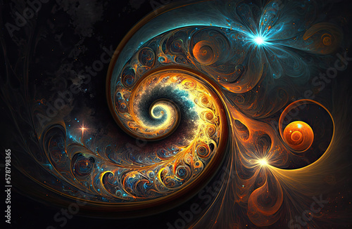 Astral Swirls of Electric Fantasies Generative AI