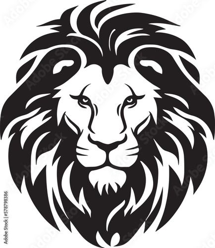 Lion head logo icon, lion face vector Illustration, on a isolated background, SVG