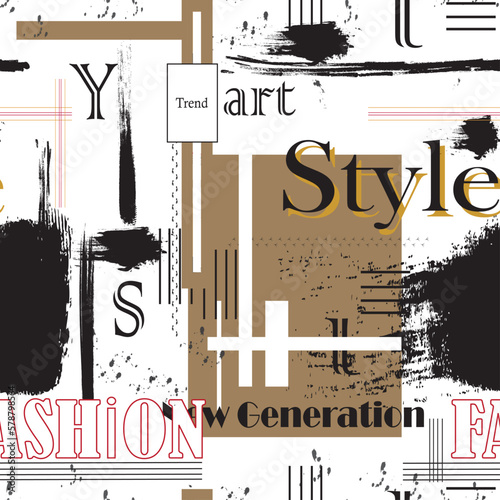 illustration of an background with effect style text pattern