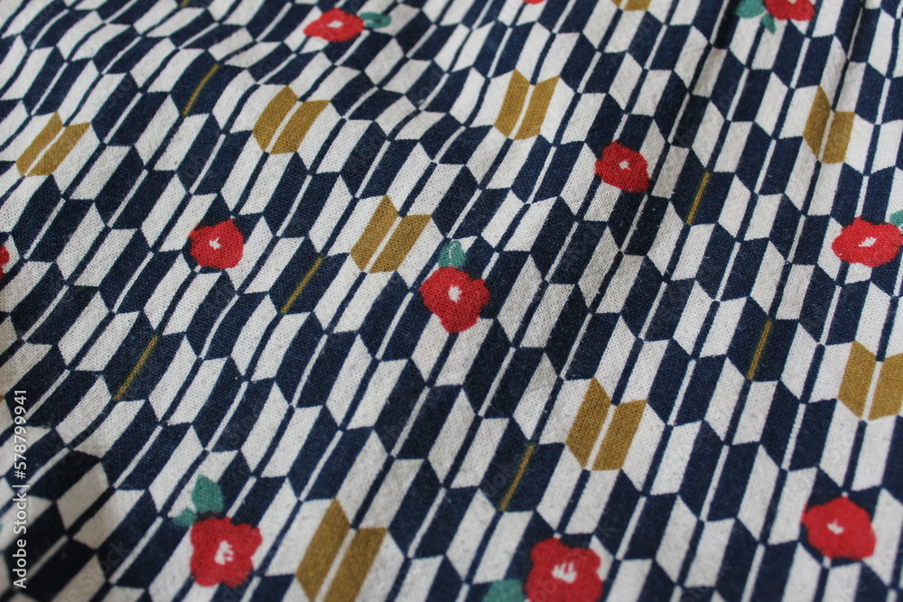 Fototapeta premium Mixed color arrow pattern cotton fabric