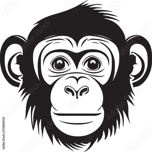  Monkey head  monkey face vector Illustration  on a isolated background  SVG