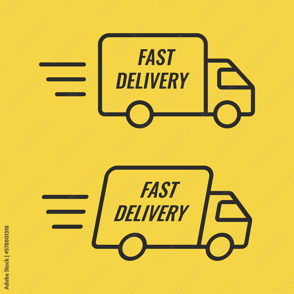 Set of delivery icons. Fast delivery. Vector illustration Set of delivery icons. Fast delivery. Vector illustration