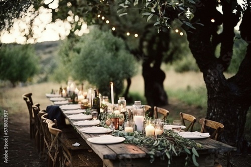 Luxurious Outdoor Dining Experience Surrounded by Italian Vineyards
