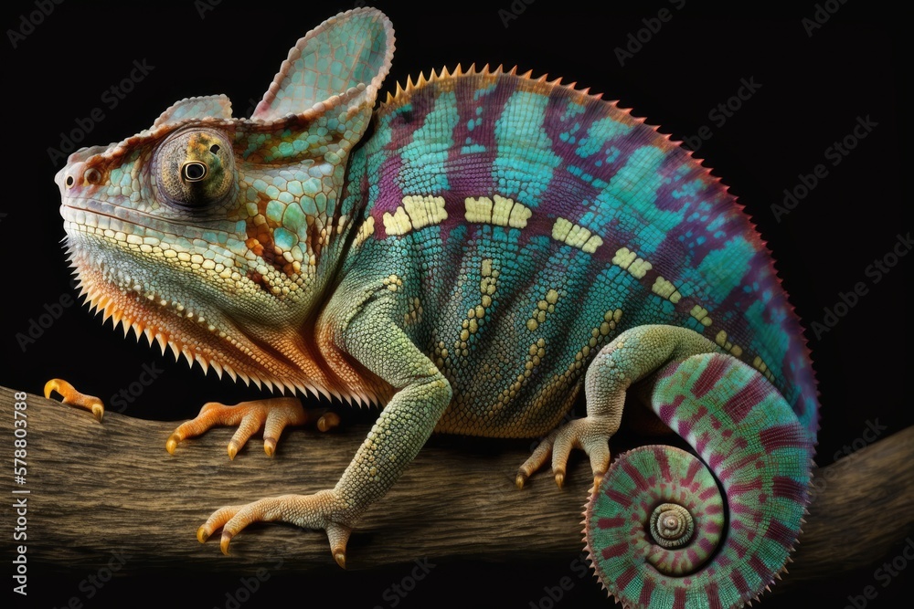The Chameleon, or Furcifer Pardalis, is a species of reptile. Generative AI The Chameleon, or Furcifer Pardalis, is a species of reptile. Generative AI