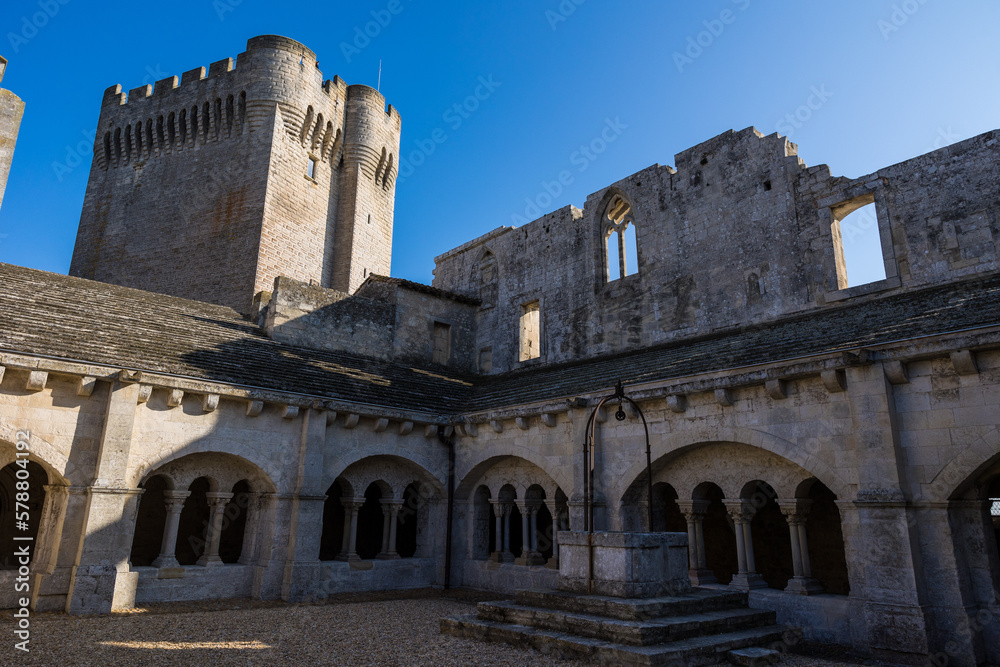 Tour Pons de l’Orme de l'Abbaye de Montmajour, , dominant le cloître