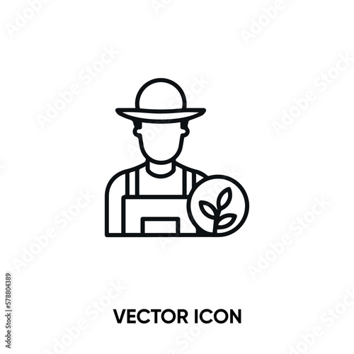 Farmer vector icon. Modern, simple flat vector illustration for website or mobile app.Farm or man symbol, logo illustration. Pixel perfect vector graphics	
