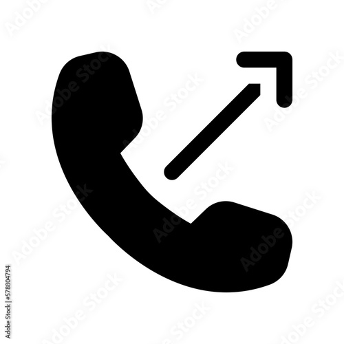 outcoming call icon for your website design, logo, app, UI. 