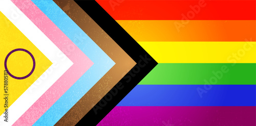 The Intersex Progress Flag vector illustration