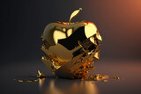 Kuszące  złote jabłko - Tempting golden apple, AI generated