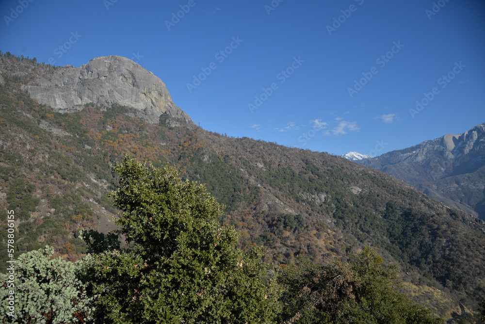 Panoramic view to the mountains in Sequoia National park, California, USA